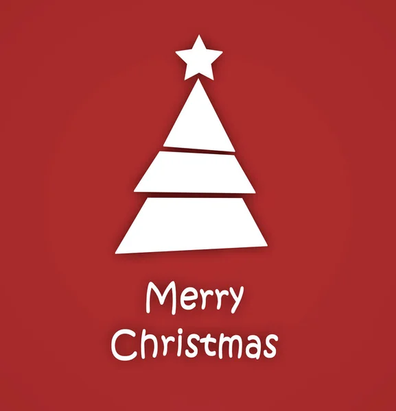 Christmas tree with text "Merry Christmas" — Stock Photo, Image