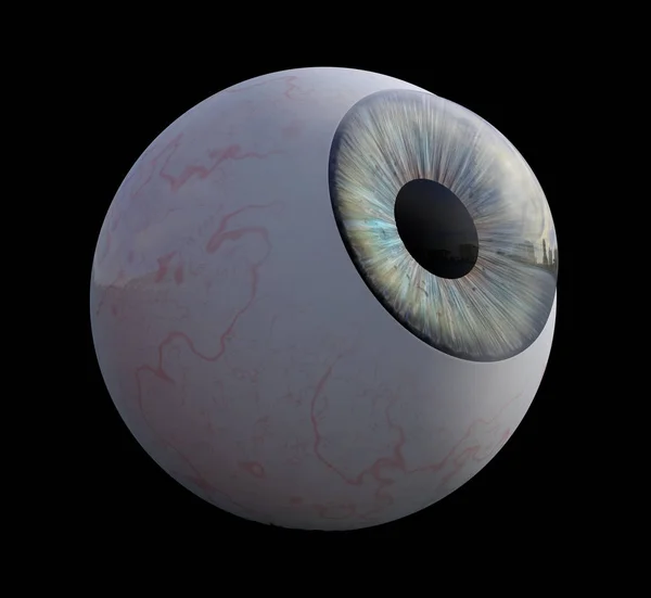 Illustration Human Eye Isolated Black Background — Stock Photo, Image