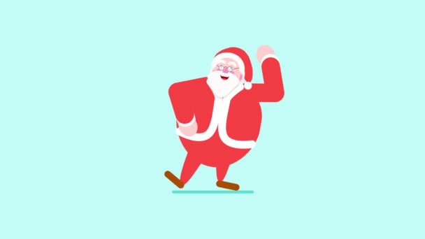 Graphic Animation Santa Claus Dancing — Stock Video