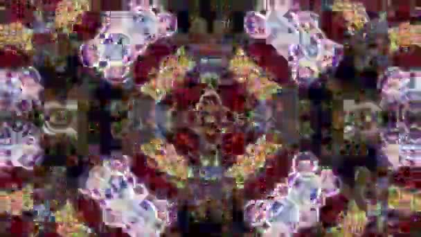Kaleidoscopische Animatie Van Etnische Stijl Met Aardse Kleuren — Stockvideo