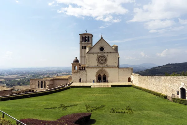 Basilika Des Heiligen Franziskus Assisi Umbrien Italien — Stockfoto