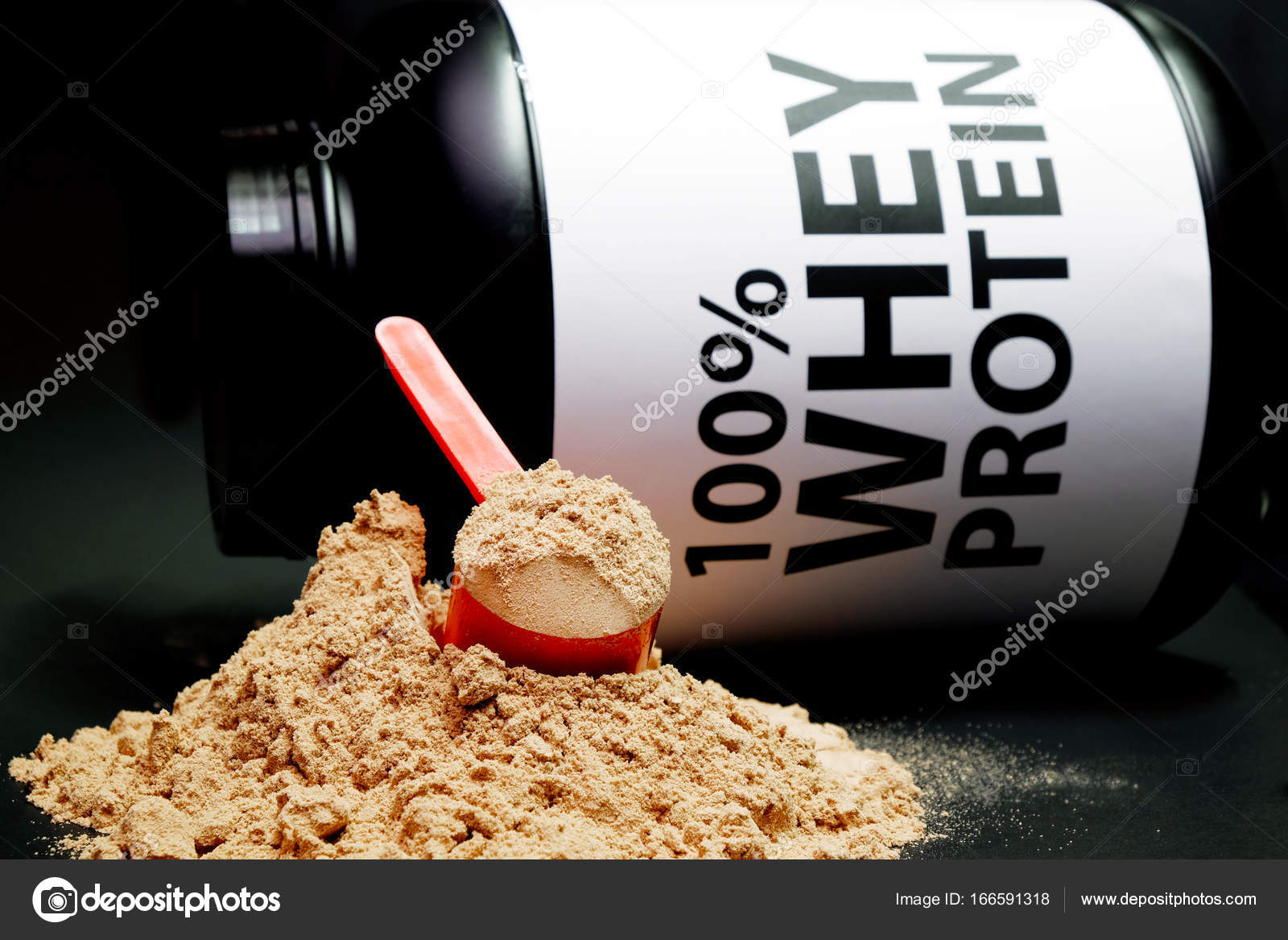 Whey Protein Powder in measuring scoop. Stock Photo by  ©thaiprayboy@hotmail.com 166591318