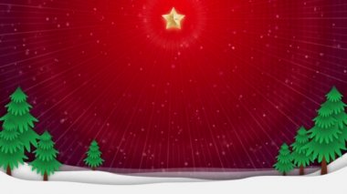 Golden Star ile Noel ve kış video arka plan.