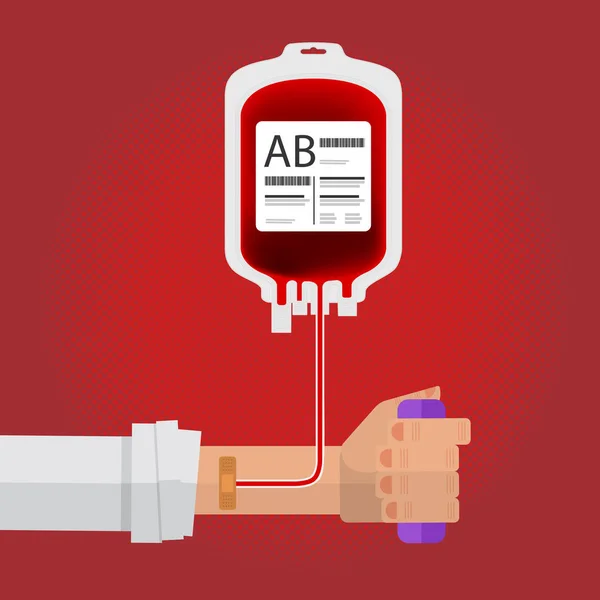 Vector Donación Sangre Donación Humana Sangre Para Salvar Otra Vida — Vector de stock