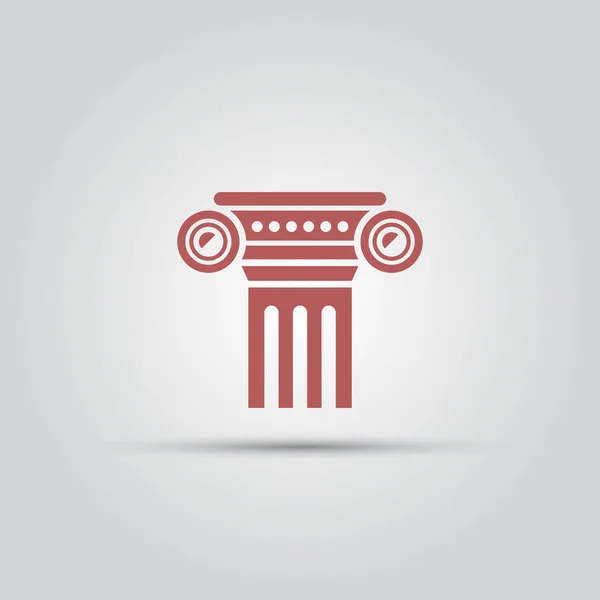 Columnas antiguas aislado icono de color vector — Vector de stock