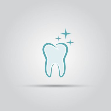 Parlayan diş izole vektör logosu