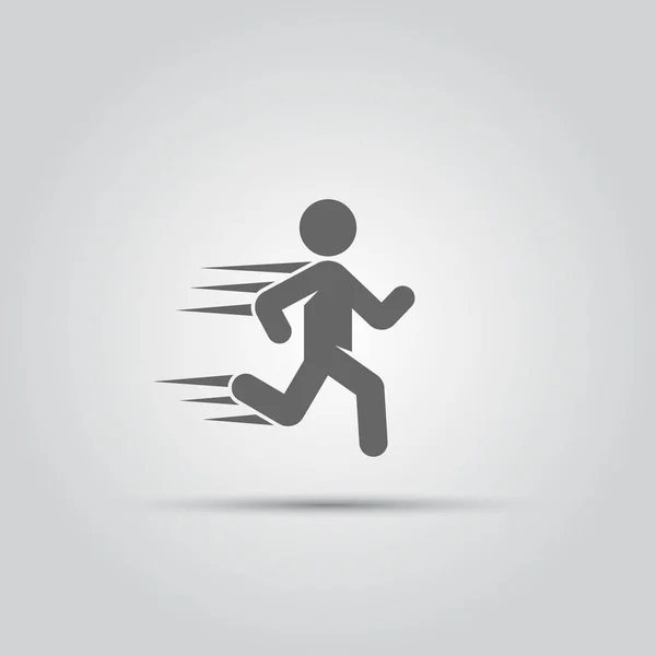 Hombre corriendo icono vectorial aislado — Archivo Imágenes Vectoriales