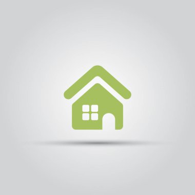 Ev izole vektör renkli simge