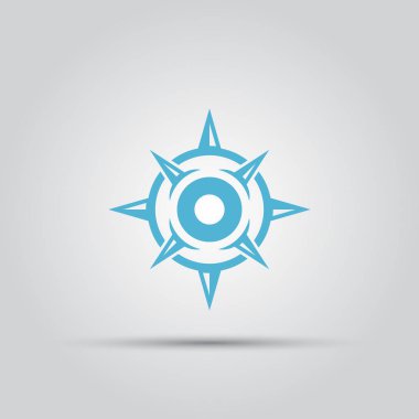 Pusula izole vektör soyut simgesi