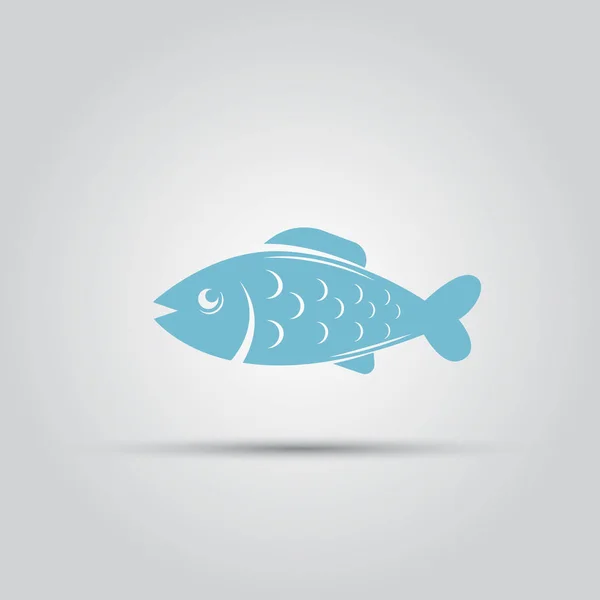 Icône vectorielle isolée poisson — Image vectorielle