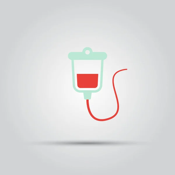 Don de sang isolé vecteur icône de couleur — Image vectorielle