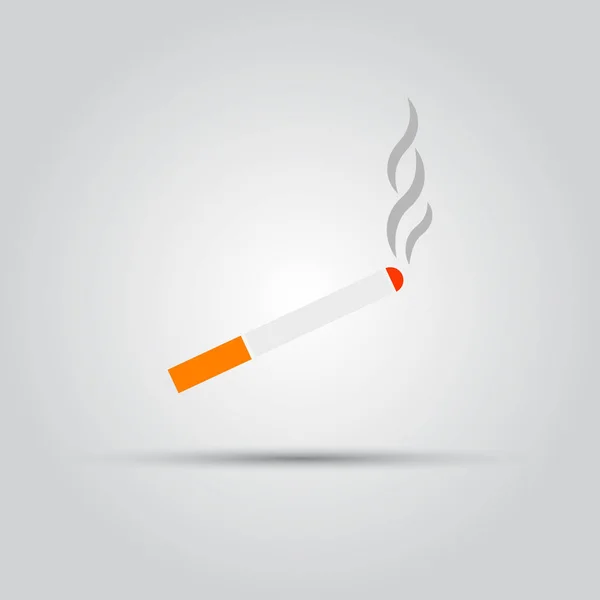 Sigaretta con icona vettoriale isolata dal fumo — Vettoriale Stock