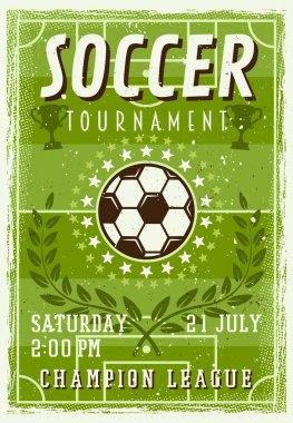 Futbol turnuva daveti VINTAGE poster