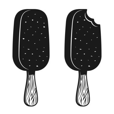 Dondurma çubuğu iki stil vektör çizim