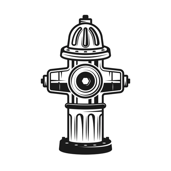 Požární hydrant vektor detailní vintage ilustrace — Stockový vektor