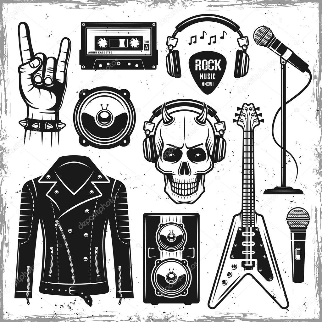 Hard rock and metal music attributes elements