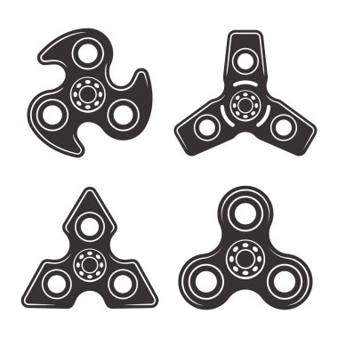 El spinners dört türleri vektör öğeleri ayarla