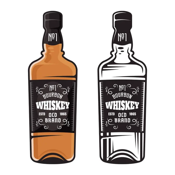 瓶威士忌二样式向量例证 — 图库矢量图片