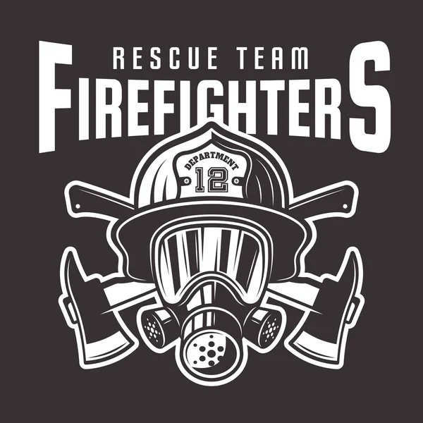Vektor znak hasičů nebo tričko tisk — Stockový vektor