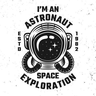 Uzay keşif vektörü amblemi veya giyim tasarımı