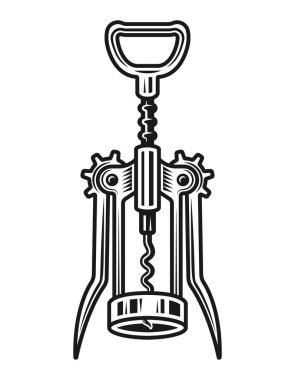 Tirbüşon vektör nesnesi ayrıntılı illüstrasyon