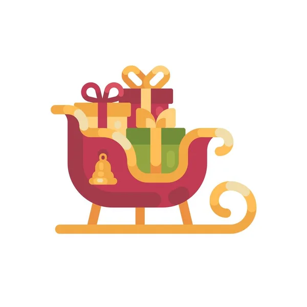 Ilustración plana de caballo mecedora. Juguete caballo regalo de Navidad icono plano — Archivo Imágenes Vectoriales