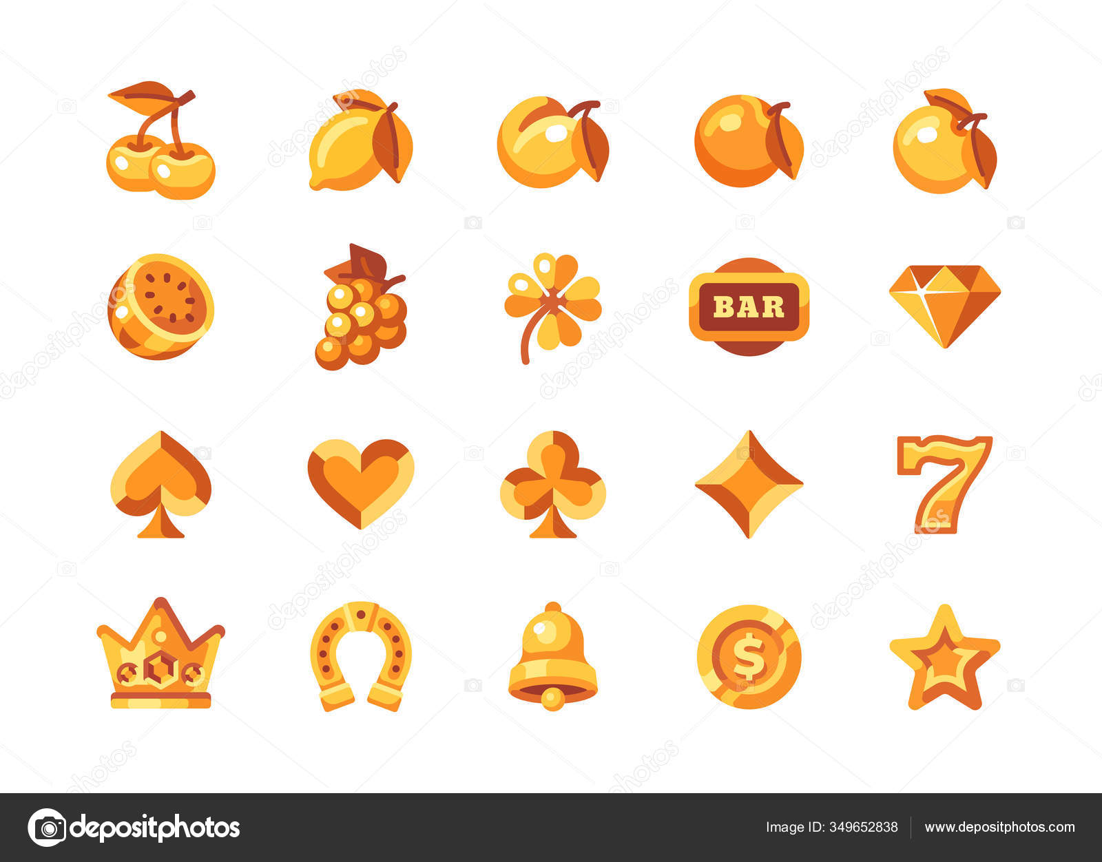 Free vector slot machine symbols