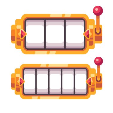 Boş altın kumar makinesi. Gazino düz illüstrasyon