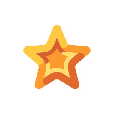 Parlak altın yıldız düz simge