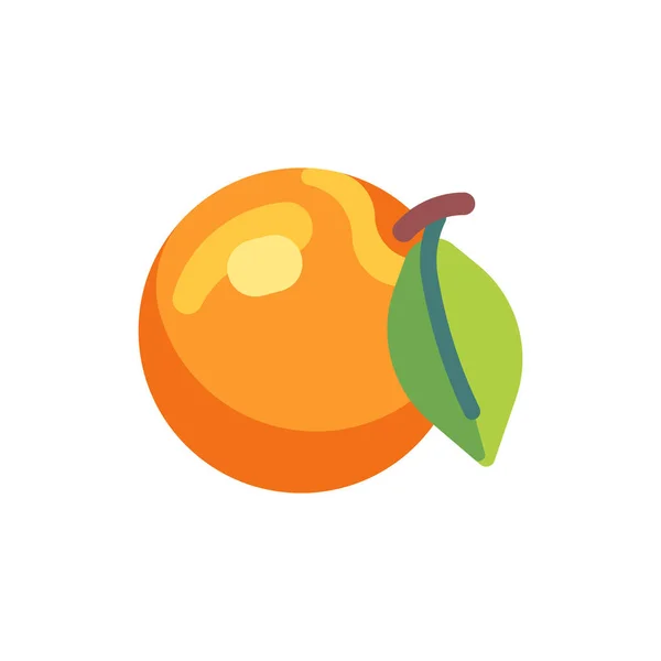 Icona Piatta Frutta Arancione Simbolo Macchina Mangiasoldi — Vettoriale Stock