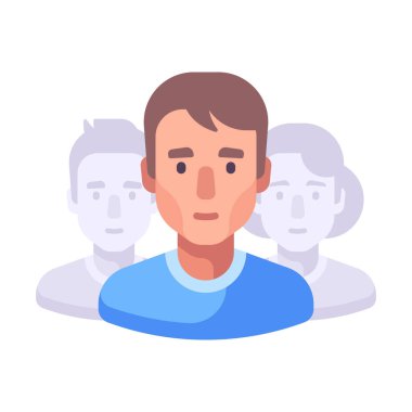 Takım çalışması düz çizim. Sosyal medya topluluğu düz simgesi