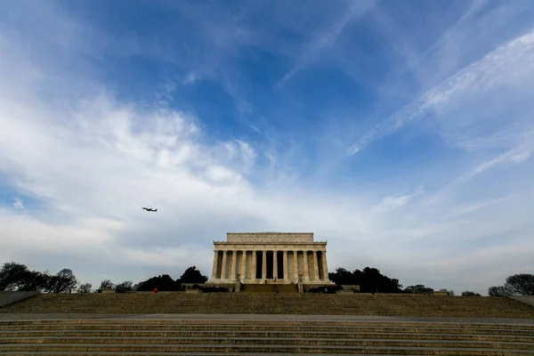 Lincoln Memorial Washington All Alba Tramonto — Foto Stock