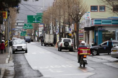 Güney Kore, Aralık 2017: Güney Kore kentsel ve tramvay yolları
