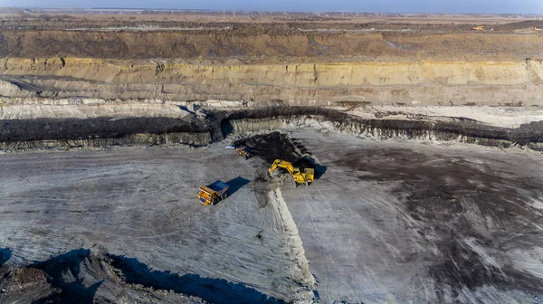 Coal Section Primorsky Krai Russia March 2017 Chalk Pit Excavator — Stock Photo, Image