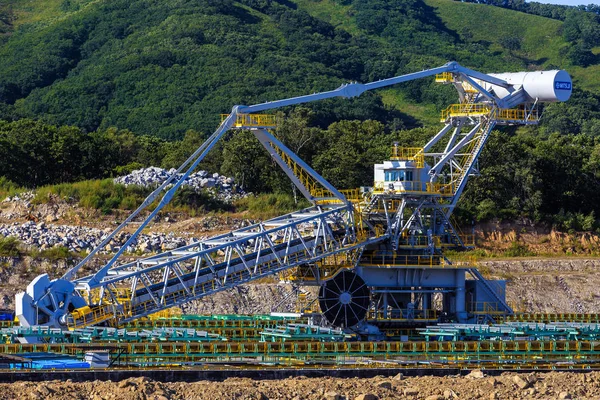 Nakhodka Rússia Circa August 2017 Terminais Carvão Porto Nakhodka Maior — Fotografia de Stock