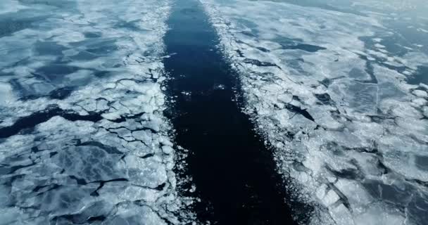 Flying Arctic Ice Floes — Stock Video