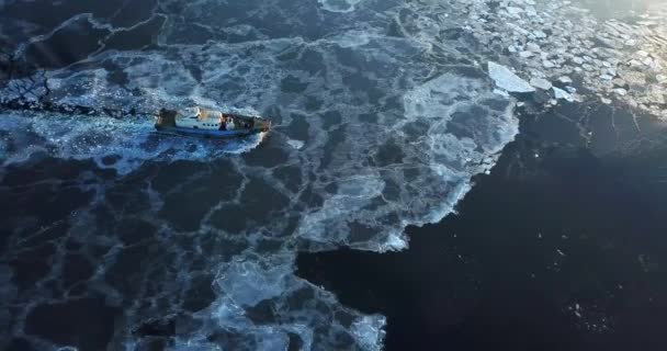 Título Voando Acima Estreito Bósforo Oriental Vista Aérea Navio Movendo — Vídeo de Stock