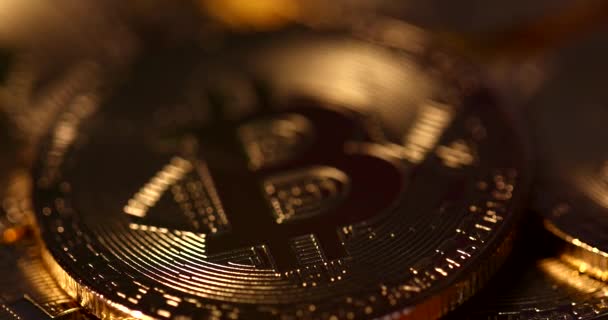 Bitcoin Btc Nové Virtuální Internetové Kryptoměn — Stock video