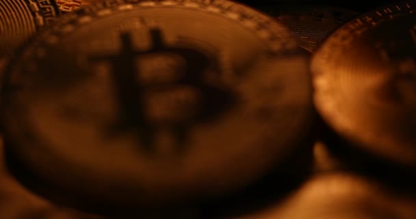 Bitcoin Btc Νέα Εικονική Διαδίκτυο Κρυπτονόμισμα — Αρχείο Βίντεο