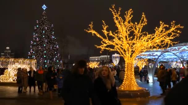 Aralık 2018 Moskova Rusya Yeni Yıl Arifesinde Kızıl Meydan Yeni — Stok video