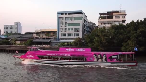 April 2019 Thailandia Bangkok Chao Phraya River Bangkok Sloumotion Een — Stockvideo