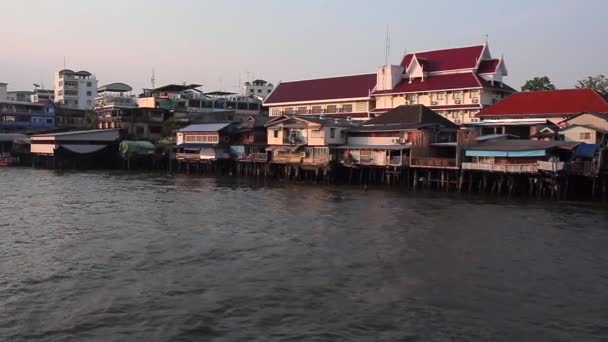 2019 Aprile Bangkok Thailandia Fiume Chao Phra Bangkok Vista Dalla — Video Stock