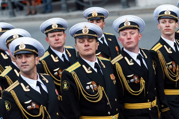 Maio 2015 Vladivostok Rússia Celebração Dia Vitória Vladivostok Homens Militares — Fotografia de Stock