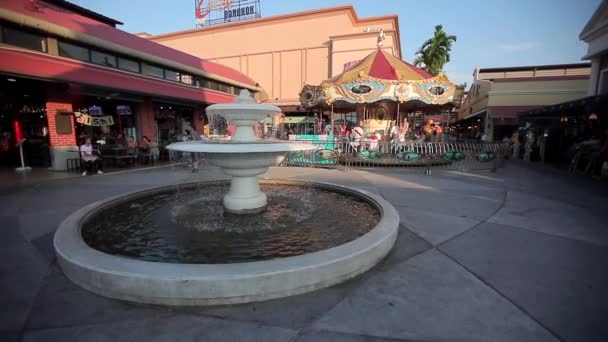 Avril 2019 Bangkok Thaïlande Slowmotion Fontaine Sur Rue Touristique Bangkok — Video