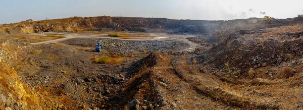 Panoramic View Natural Stone Quarry — Stock Photo, Image