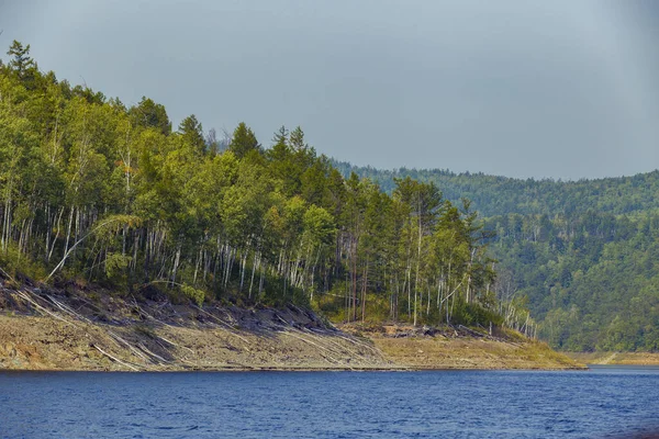 Nádherná Krajina Zeya Sea Oblast Amuru Klidné Vody Rezervovaného Moře — Stock fotografie