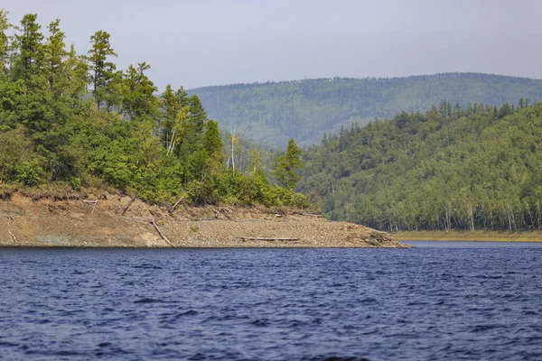 Nádherná Krajina Zeya Sea Oblast Amuru Klidné Vody Rezervovaného Moře — Stock fotografie