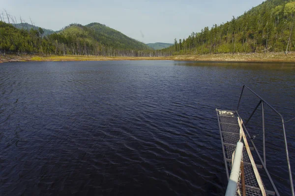 Nádherná Krajina Zeya Sea Oblast Amuru Klidné Vody Rezervovaného Moře — Stock fotografie