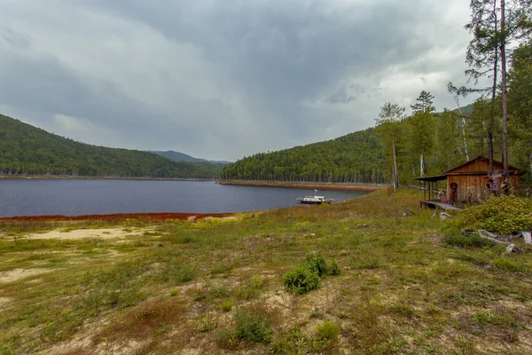 Красивый Пейзаж Зейское Водохранилище Амурская Область 2015 Год Защищенном Берегу — стоковое фото