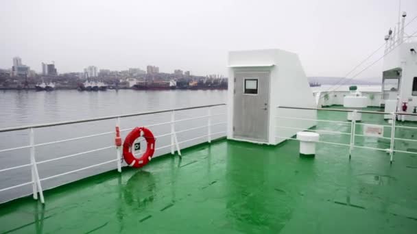 Lente 2019 Vladivostok Rusland Passagiersveerboot Estern Dream Vladivostok Japan Zuid — Stockvideo